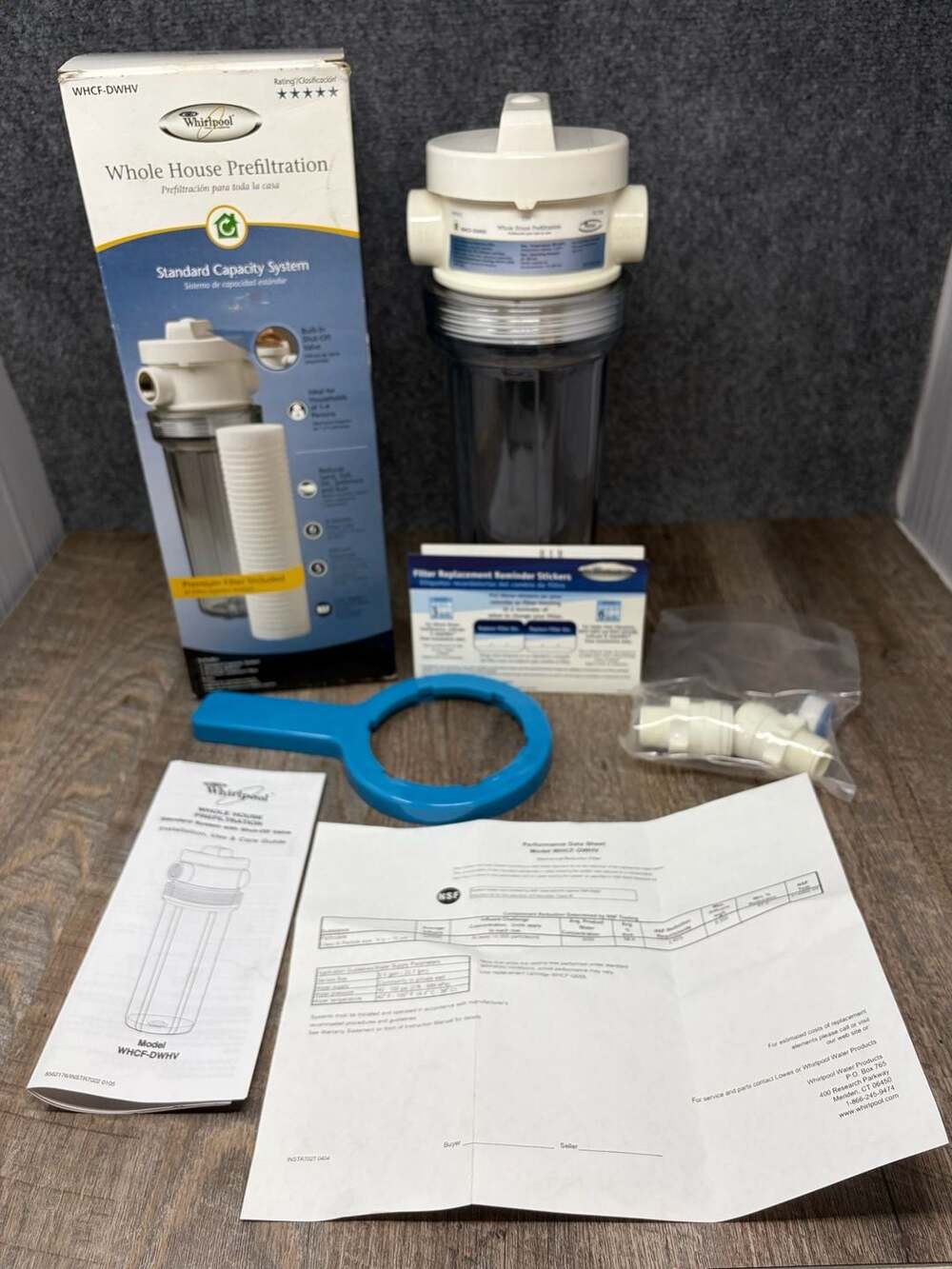 Whirlpool Whole House Prefiltration Standard Capacity System Model WHCF-DWHV-NEW